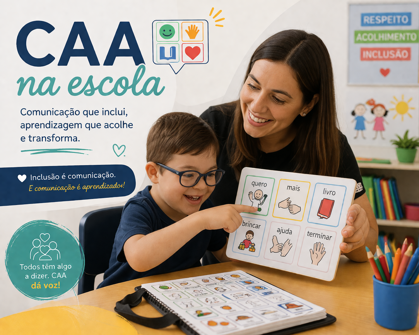 Quando a comunicação antecede a alfabetização: a transformação da prática pedagógica por meio da CAA